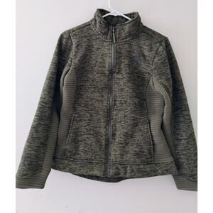 Small Army Green Women's North Face Zip Up. Camo. Camouflage. Olive Green.